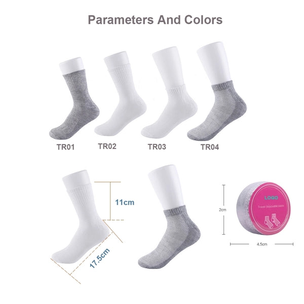 Disposable Compressed Travel Socks