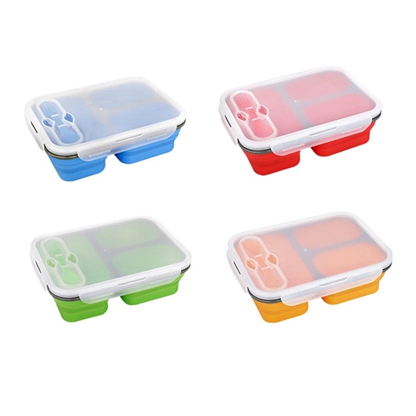 Triple Compartments Collapsible Lunch Set