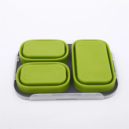 Triple Compartments Collapsible Lunch Set