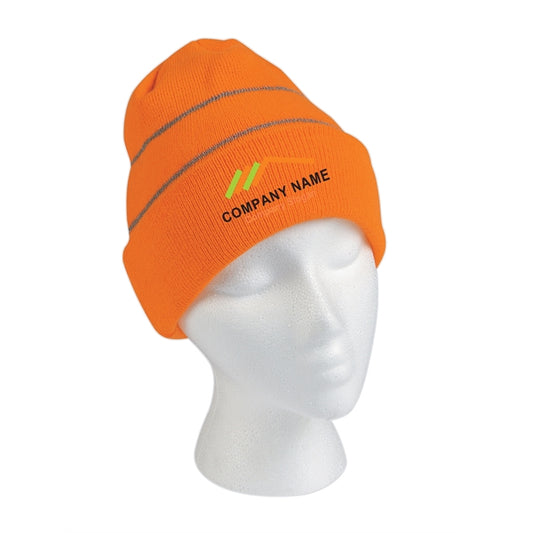Knitted Beanie with Reflective Straps