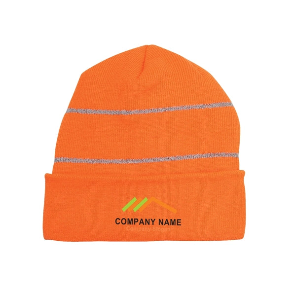 Knitted Beanie with Reflective Straps