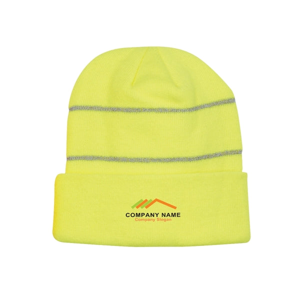 Knitted Beanie with Reflective Straps