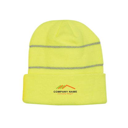 Knitted Beanie with Reflective Straps