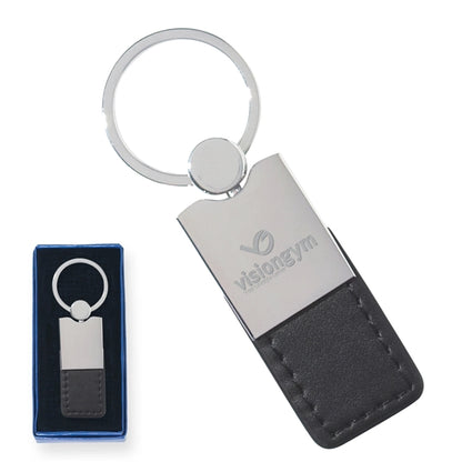 Metal + Leatherette Key Chain