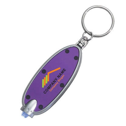 Oval Key Chain with LED light