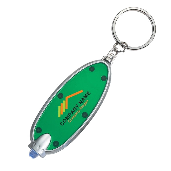 Oval Key Chain with LED light