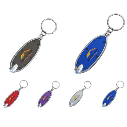 Oval Key Chain with LED light