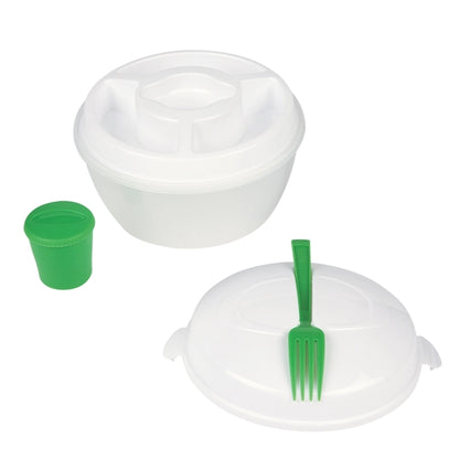 Portable Multi-Compartment Salad Bowl