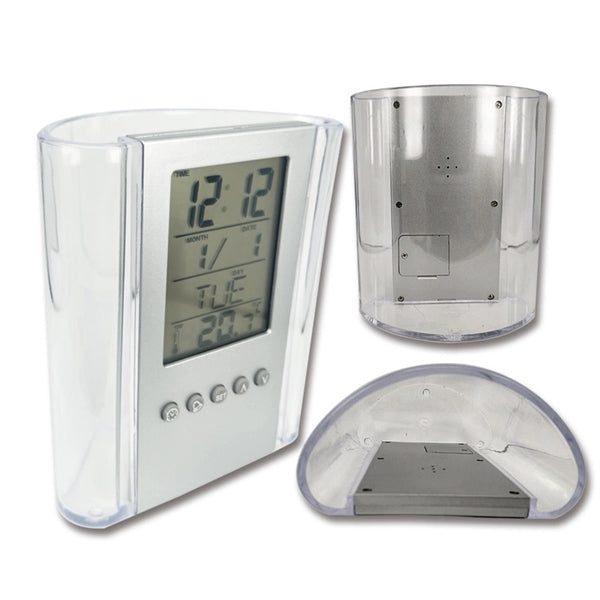 Pen Holder With Digital Clock