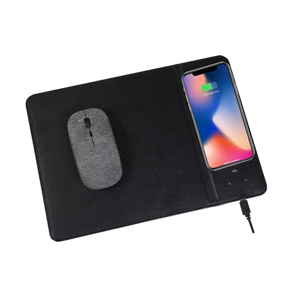 Wireless Charger Leather Mouse Pad
