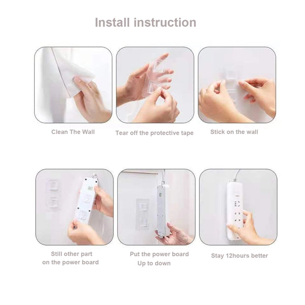 Self Adhesive Traceless Power Strip Holder