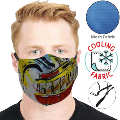2-Layer Cooling Face Mask w/ Full Color