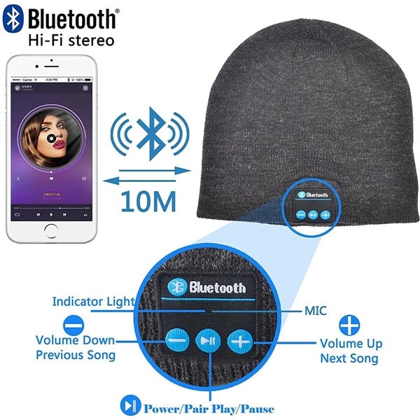 Bluetooth Earphone Knit Hat