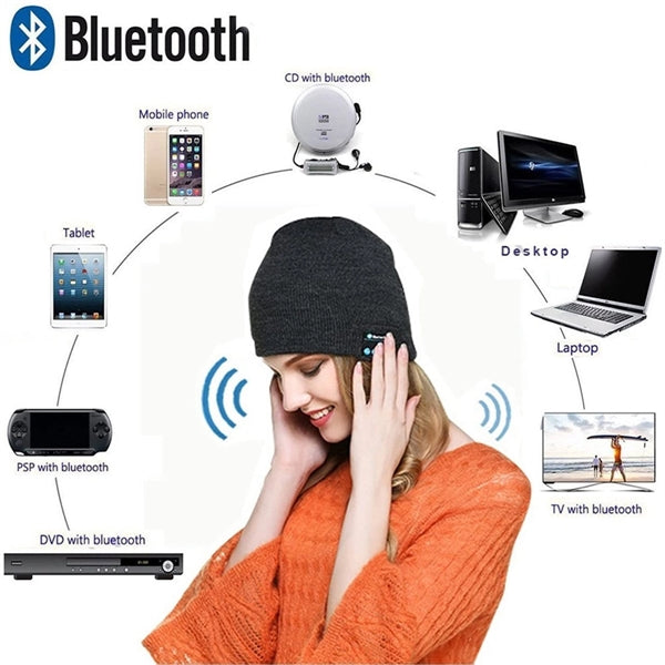 Bluetooth Earphone Knit Hat