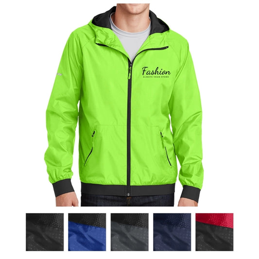 Embossed Jacket with Hood