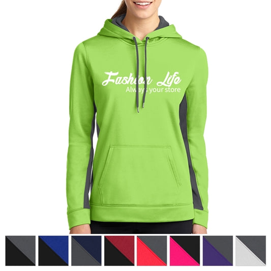 Sport-on Ladies' Colorblock Hooded Pullover