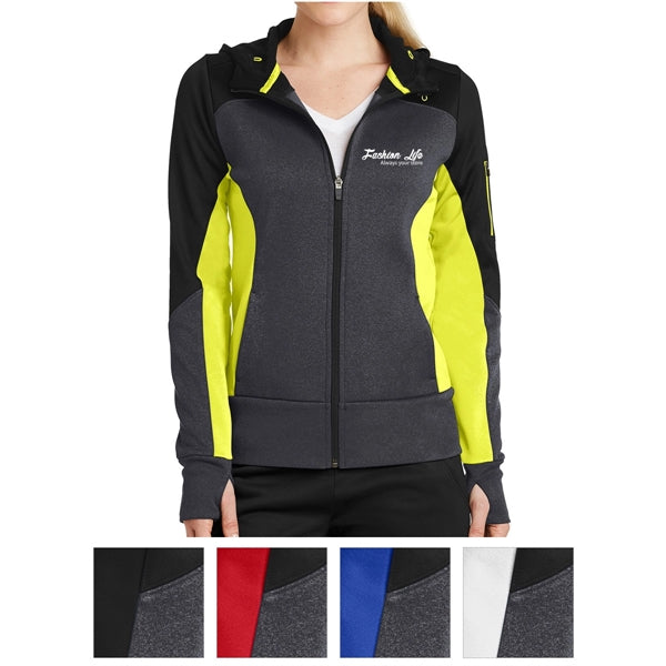 Women's Colorblock Full Zipper Jacket