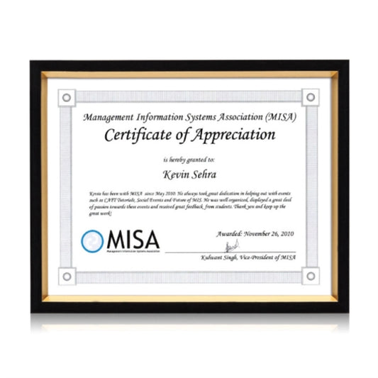 Gilda Certificate Frame