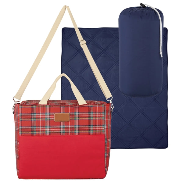 Cooler Bag with Puffy Blanket for Outdoors