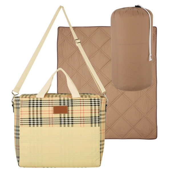 Cooler Bag with Puffy Blanket for Outdoors