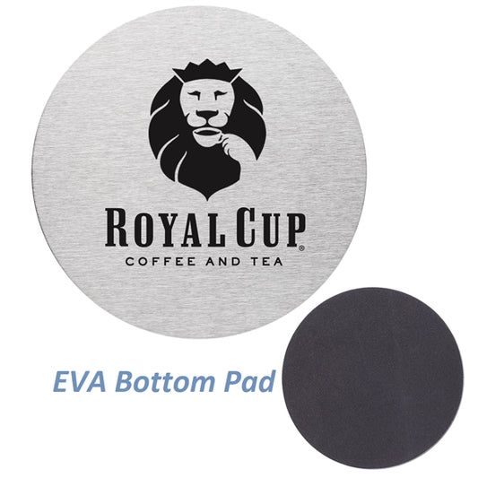 4" Round Stainless Steel Coasters w/ Custom Imprint
