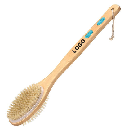 Natural Bristle Double-sided Massage Wooden Shower