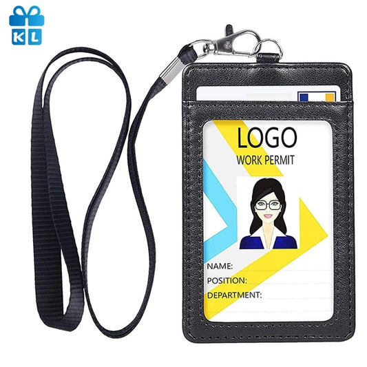 Leather ID Badge Holder