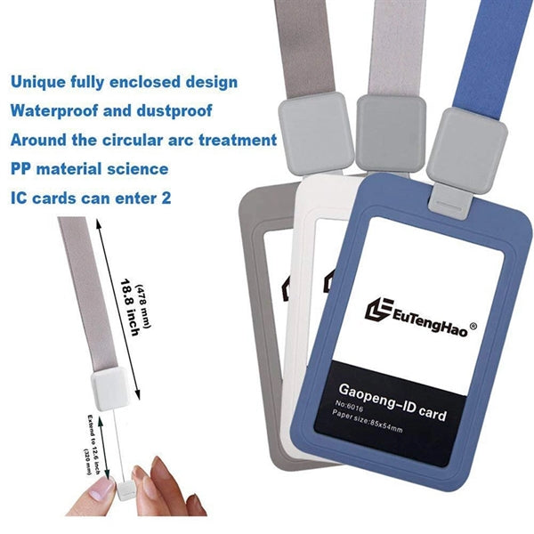 Retractable Badge Reel ID Card Holders Set