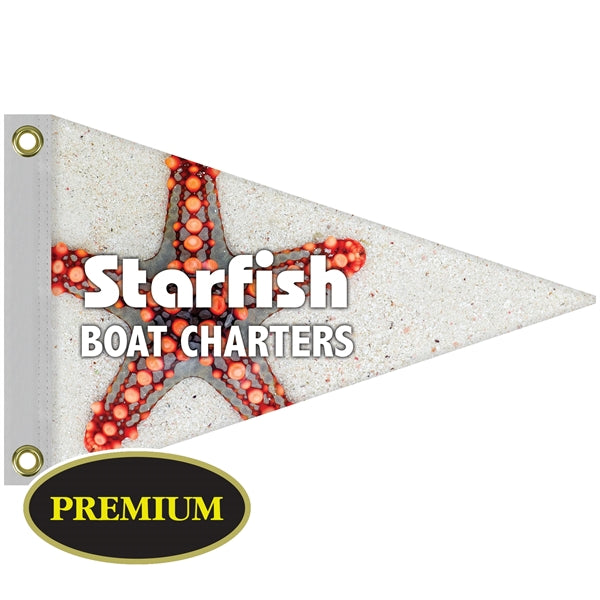 12" x 18" Single Reverse Knit Polyester Pennant
