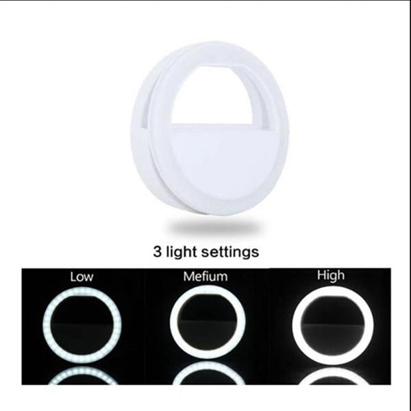 Phone Rechargable Selfie Round LED Ring Fill Light