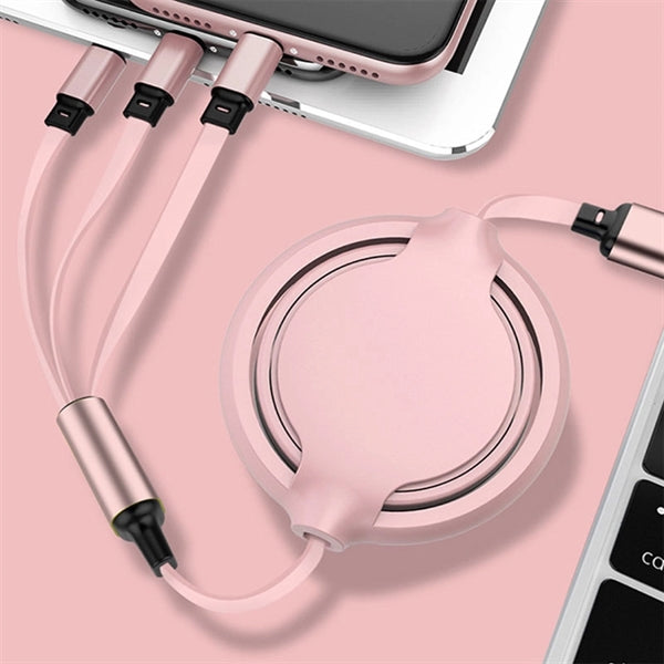 Multi USB Charging Cable  Retractable 3 in 1