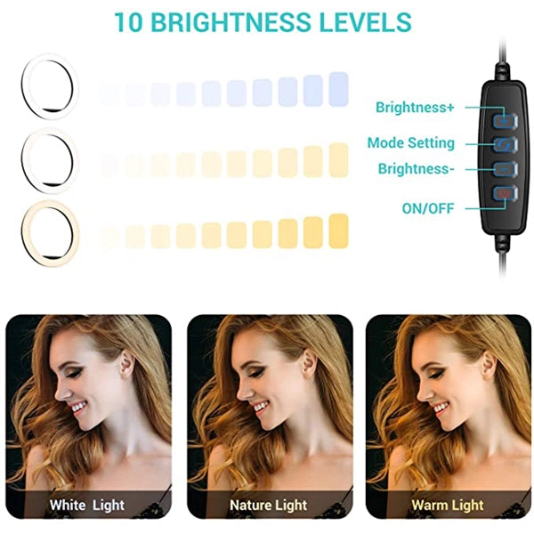 Selfie Ring Light with Extendable Tripod Stand
