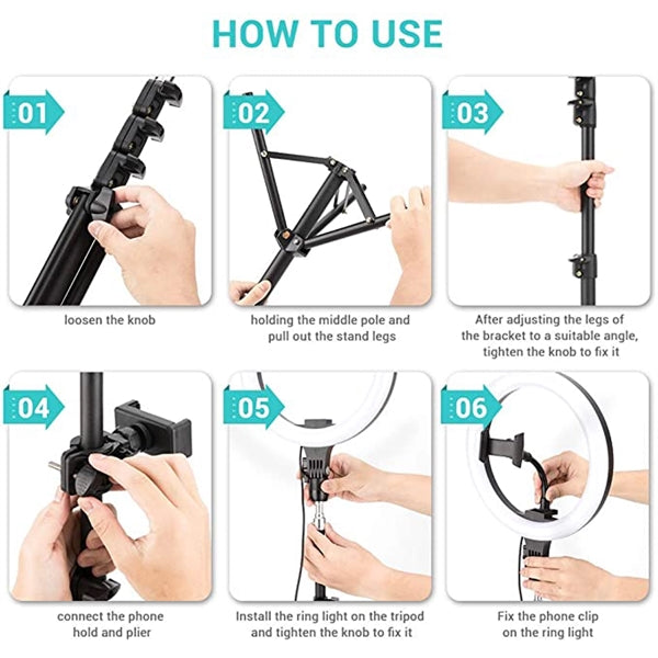 Selfie Ring Light with Extendable Tripod Stand