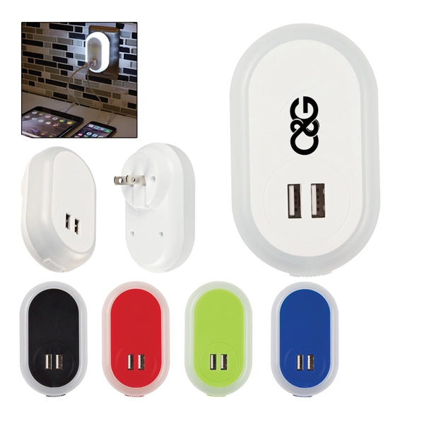 LED Light Adapter with Dual USB Port