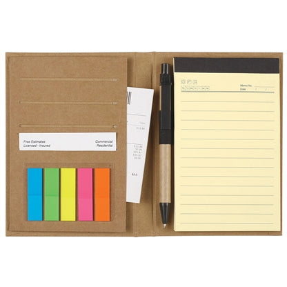 Notebook With Pen And Sticky Flags