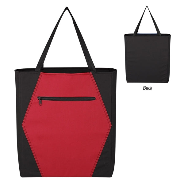 Two-tone Geometric Tote Bag