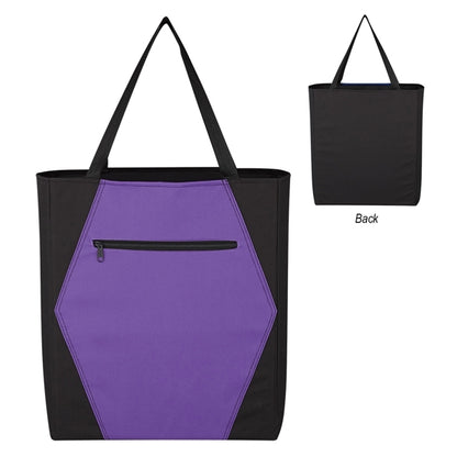 Two-tone Geometric Tote Bag