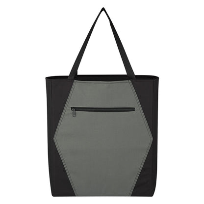 Two-tone Geometric Tote Bag