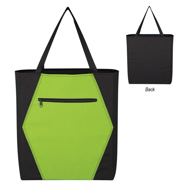 Two-tone Geometric Tote Bag