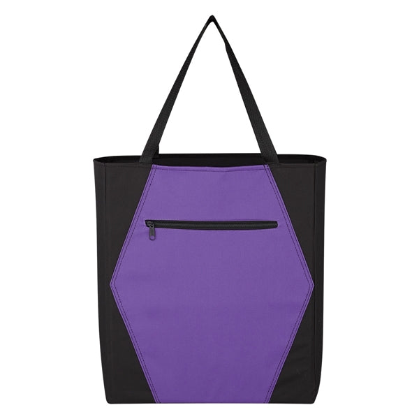 Two-tone Geometric Tote Bag