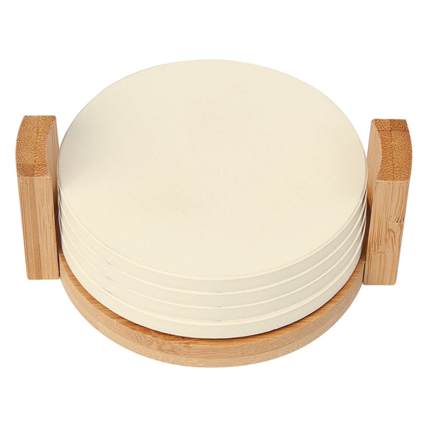 Stylish Coasters with Bamboo Holders