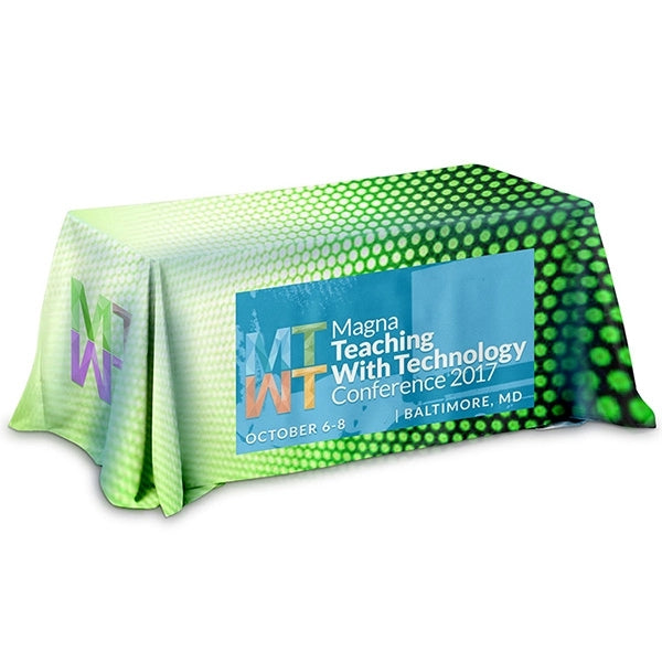 Eight' 3-Sided Throw Style Table Covers Full Color Dye