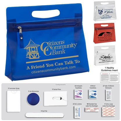 Layover 28 Piece Deluxe First Aid Travel Kit n Vanity Zipper