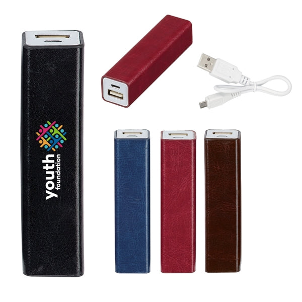 High Tech Leatherette Power Bank