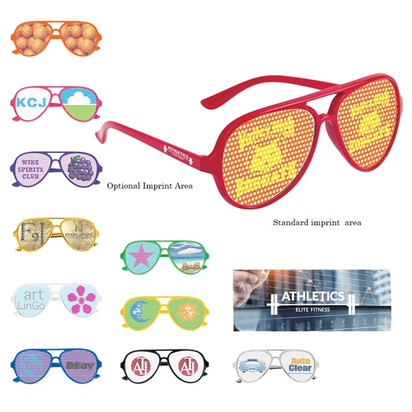 Colorful Glasses with Pinhole Stickers