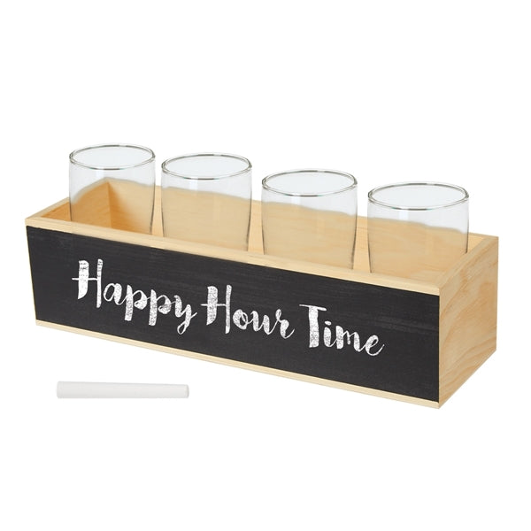 Drinking Glass Crate with Chalkboard