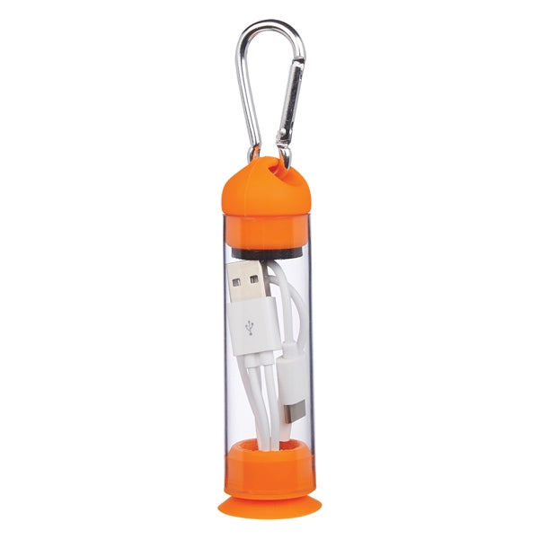 Portable Dual Charging Cord with Mobile Stand inside a Case