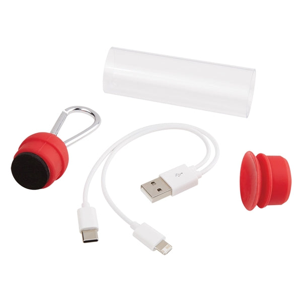 Portable Dual Charging Cord with Mobile Stand inside a Case