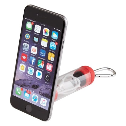 Portable Dual Charging Cord with Mobile Stand inside a Case