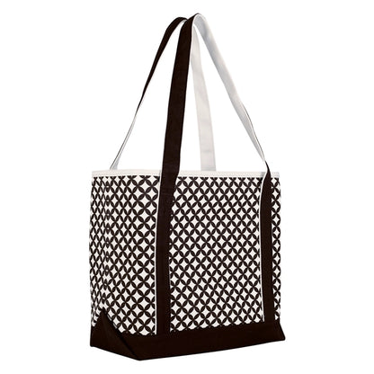 Handy Tote Bag with Diamond Pattern  Design